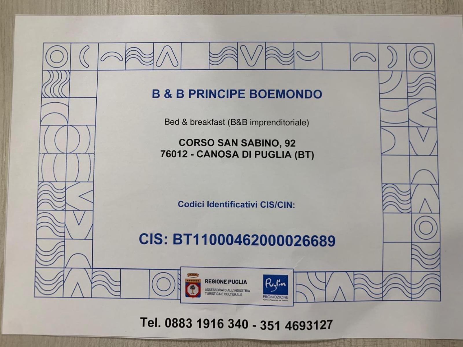 Principe Boemondo Luxury Room Canosa di Puglia Εξωτερικό φωτογραφία